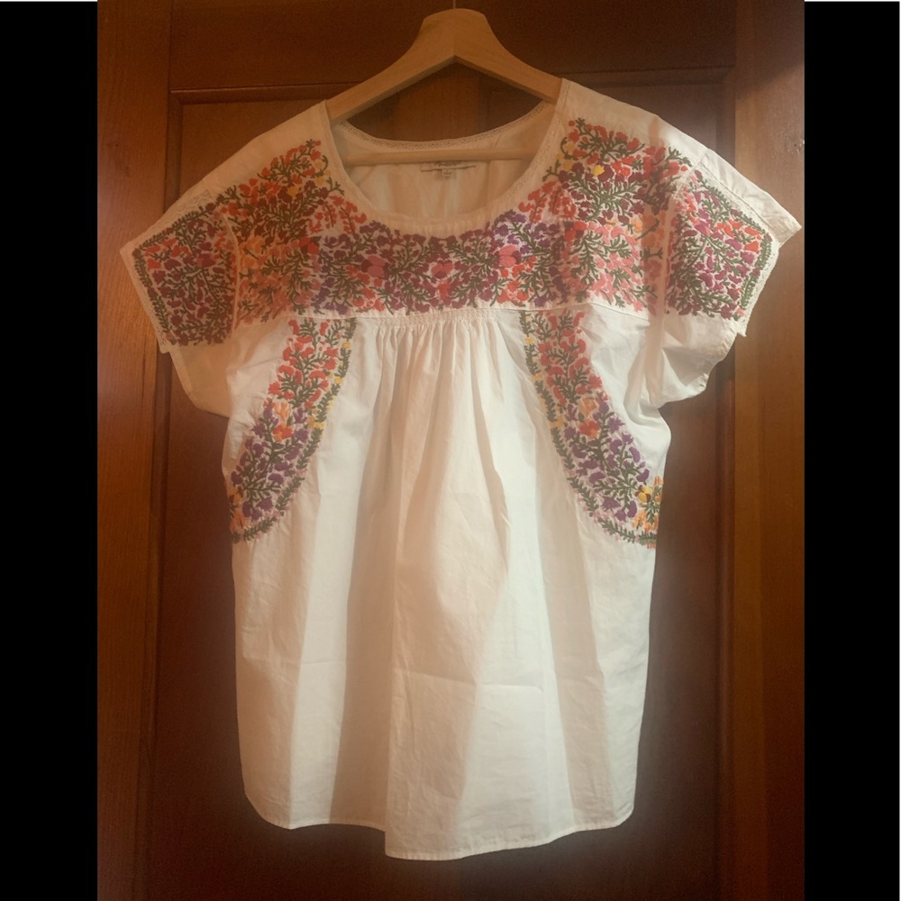 Madewell Embroidered Springtime top